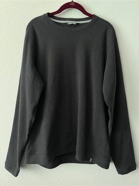 Stio Men's Turpin Fleece Crew Neck Pullover Sweatshirt Size Large Charcoal Grey